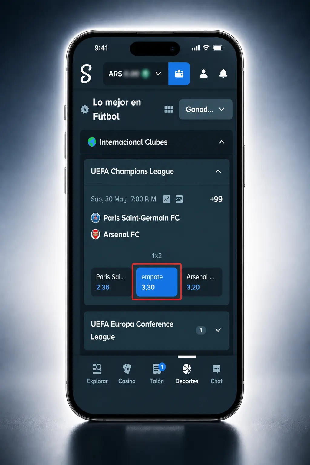 Apuestas de básquet en la app Android de Stake con cuotas en vivo y cupón adaptado al celular.