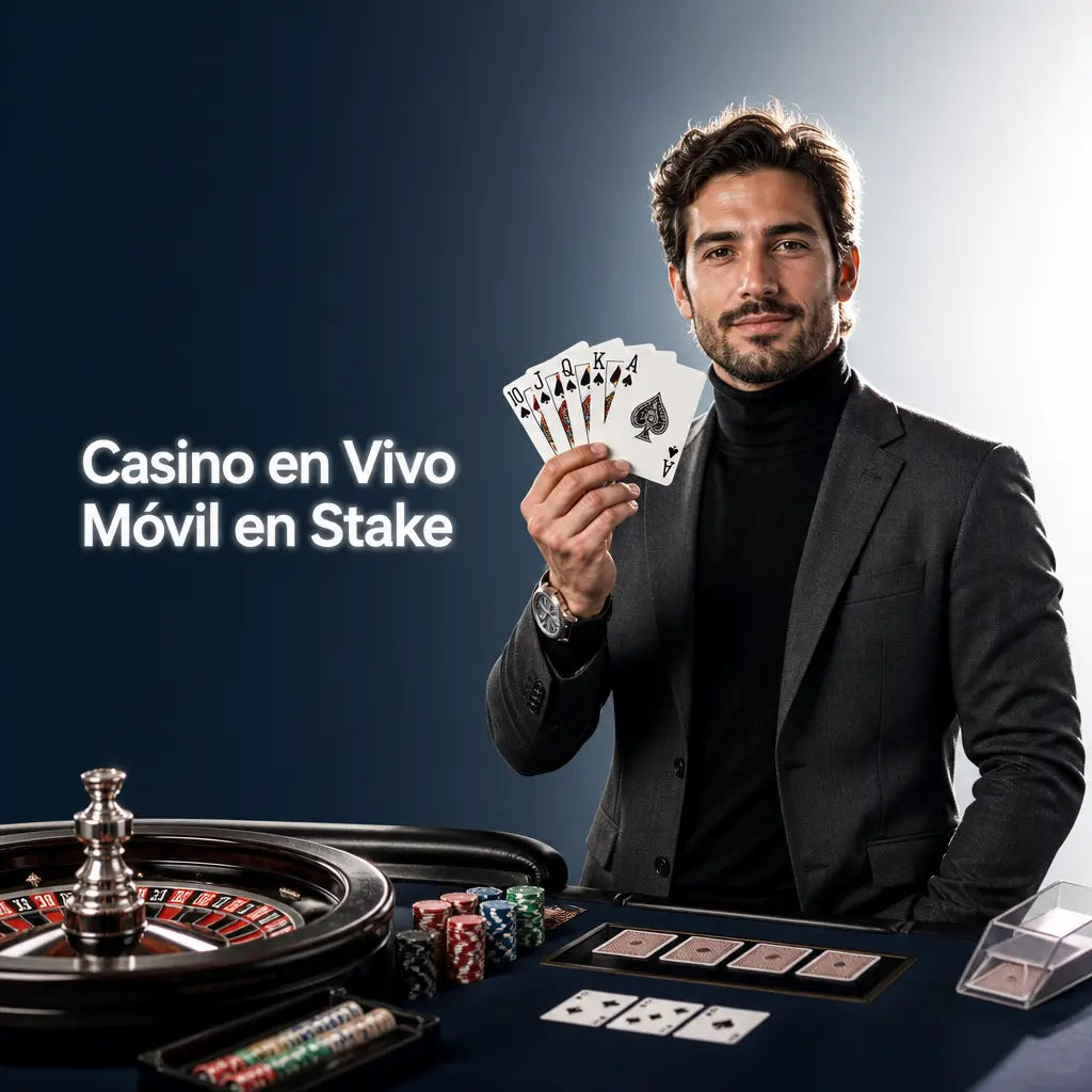 Casino en vivo móvil en Stake: ruleta, blackjack, bacará y game shows HD de Evolution con dealers reales.