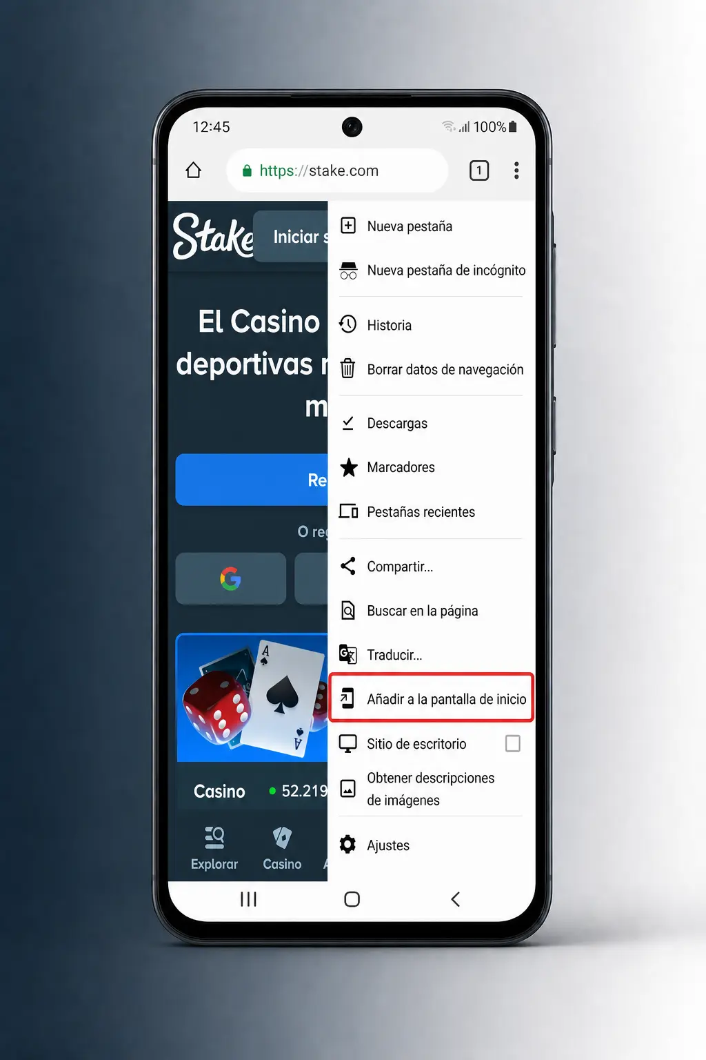 Pasos para descargar e instalar el APK de Stake en Android desde el sitio oficial