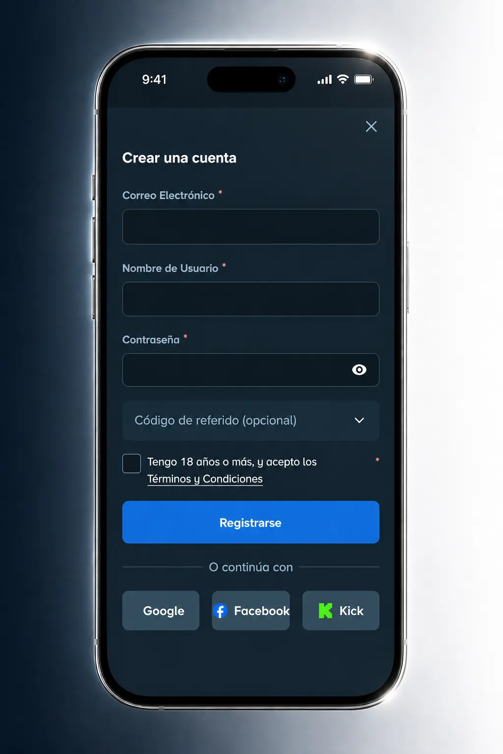 Pasos para registrarte y apostar en CS2 en Stake: crear cuenta, cargar saldo y elegir mercado.
