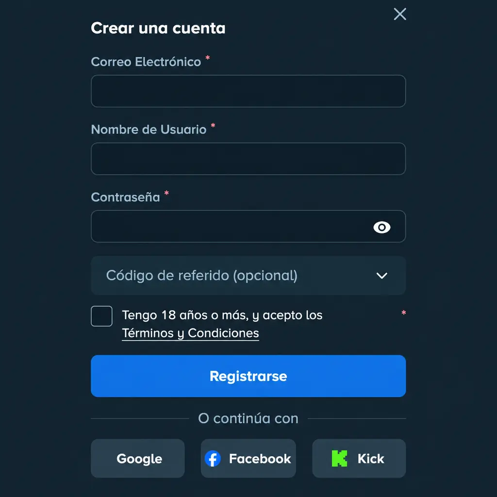 Interfaz oscura de la app de Stake con menú inferior, catálogo de tragamonedas y cuotas deportivas en vivo