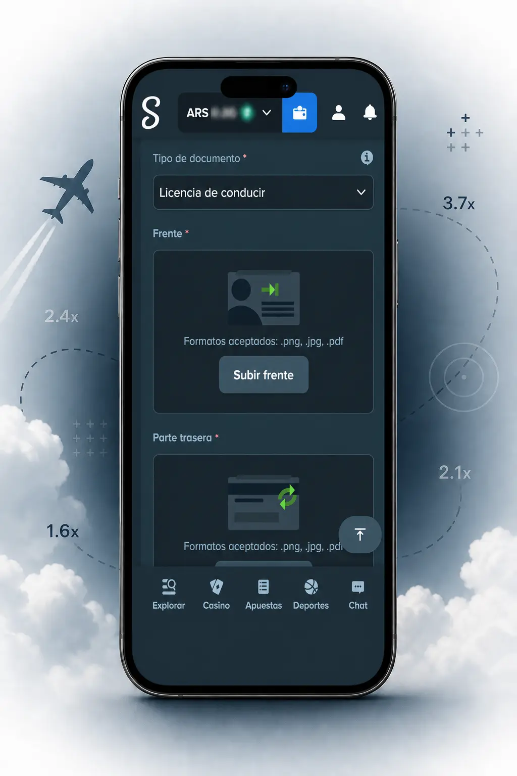 Captura del formulario de registro en Stake mostrando los campos de correo, usuario y contraseña en un smartphone.