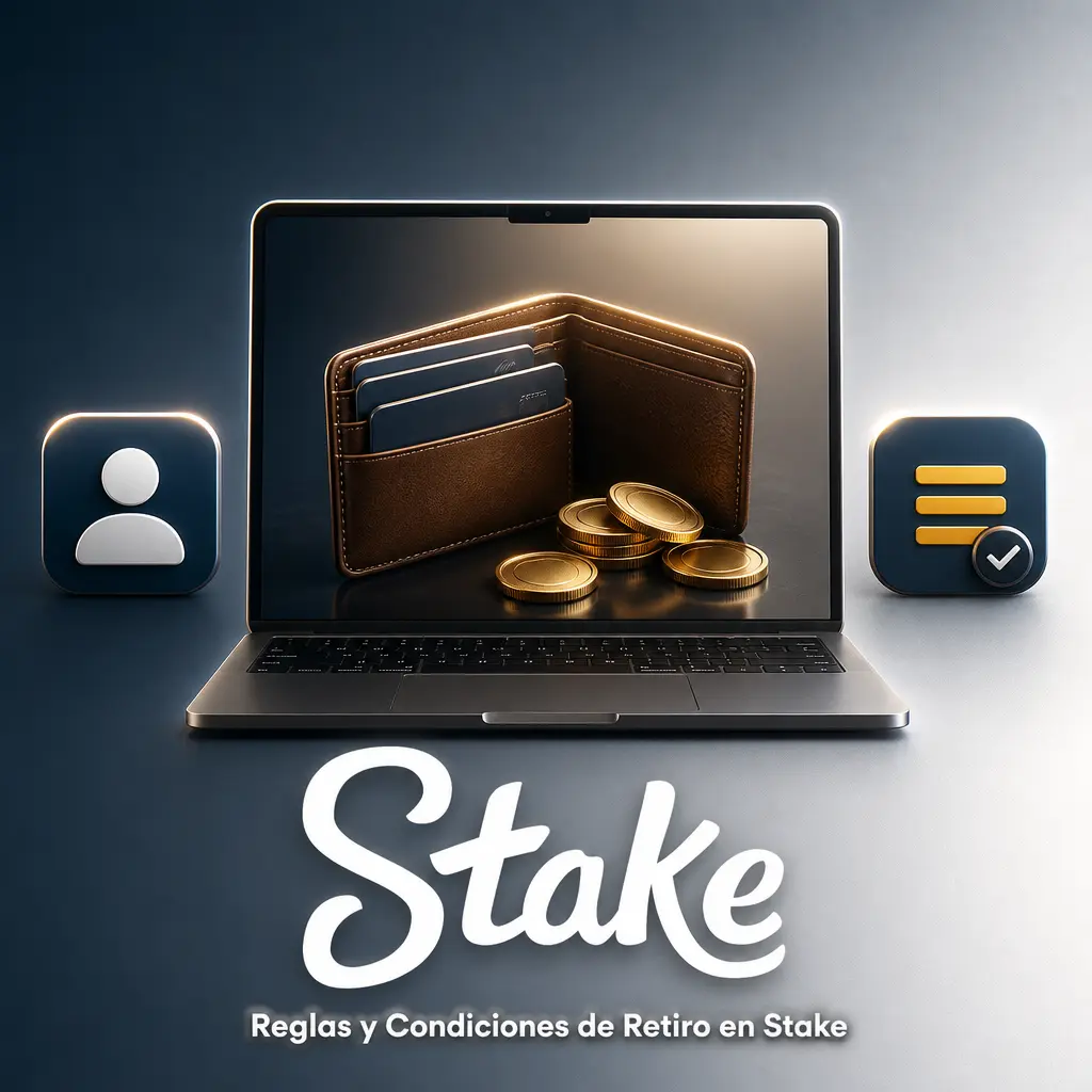 Reglas y condiciones de retiro en Stake Argentina: verificación KYC, mismo método de depósito, rollover de bonos y límites de retiro.