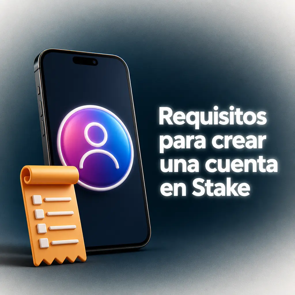 Requisitos para crear una cuenta en Stake: edad mínima, residencia válida y datos reales verificables.